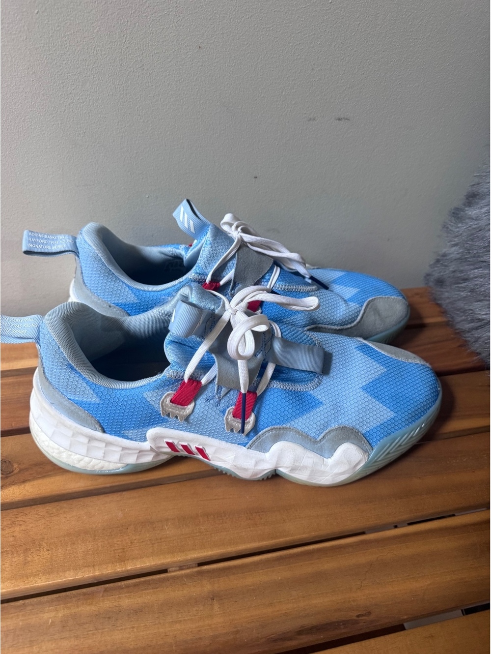 Adidas Trae Young 1 "Ice Trae" Basketball Shoes Blue Red White Men's Size 12.5